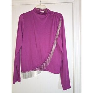 Sterling And Stitch The Buckle Rhinestone Fringe Top Wild Aster Purple Large